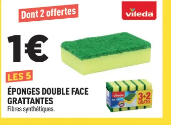 Offre: Éponges double face grattantes