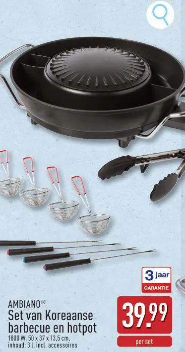 Promotie: Set van Koreaanse barbecue en hotpot