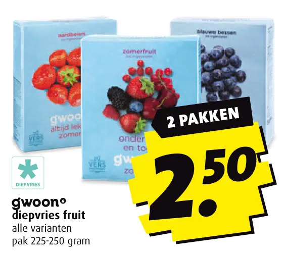Aanbieding: diepvries fruit