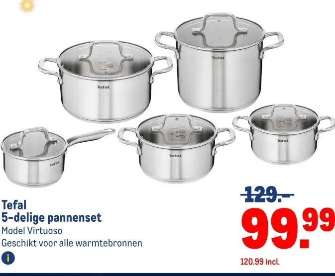 Aanbieding: 5-delige pannenset