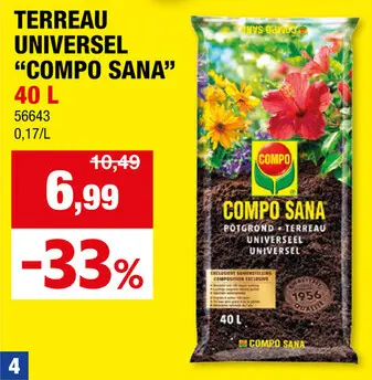 Offre: Terreau universel 40l