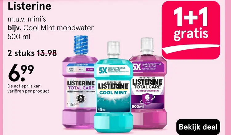 Aanbieding: Listerine mondwater