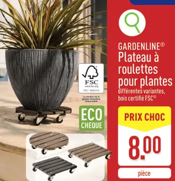 Offre: GARDENLINE® Plateau à roulettes pour plantes