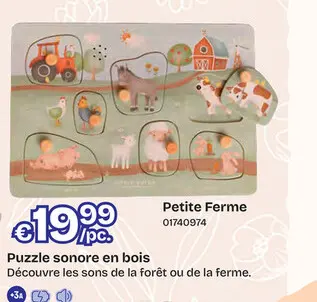 Offre: Little Dutch Puzzle sonore Petite Ferme