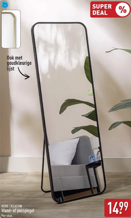 Aanbieding: Wand- of passpiegel