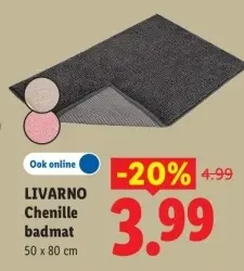 Aanbieding: Chenille badmat