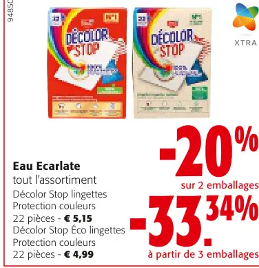 Offre: Décolor Stop lingettes Protection couleurs