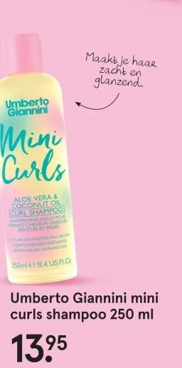 Aanbieding: Umberto Giannini mini curls shampoo
