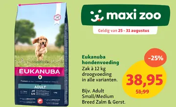 Aanbieding: Eukanuba hondenvoeding