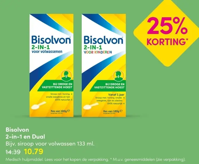 Aanbieding: Bisolvon 2-in-1 en Dual
