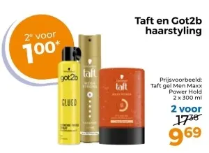 Aanbieding: Taft en Got2b haarstyling
