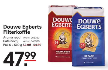 Aanbieding: Douwe Egberts Filterkoffie