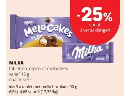 Promotie: Tabletten, repen of melocakes