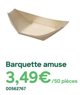Offre: Barquette amuse