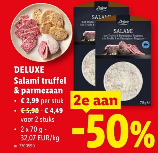 Promotie: DELUXE Salami truffel & parmezaan