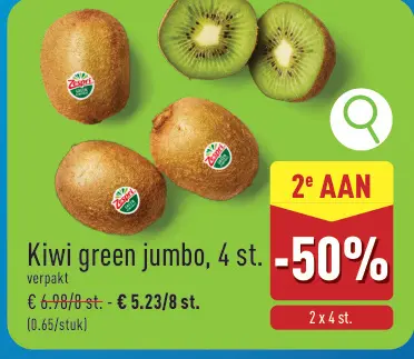 Promotie: Kiwi green jumbo