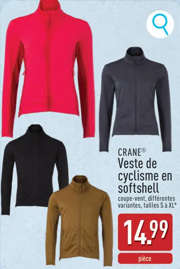 Offre: Veste de cyclisme en softshell