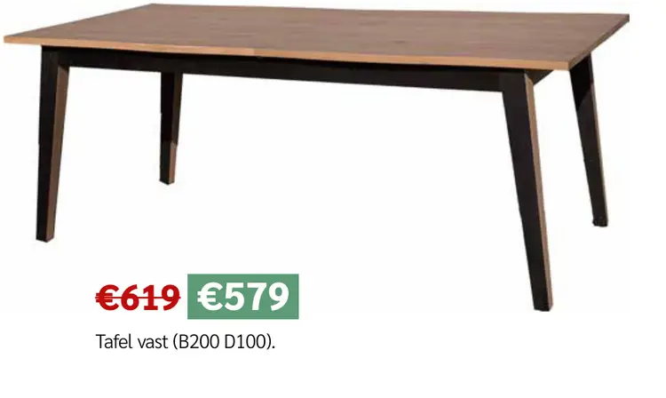 Promotie: Tafel vast