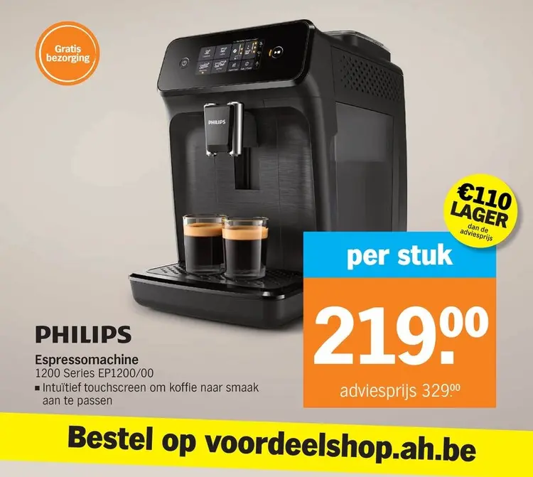 Promotie: Espressomachine 1200 Series EP1200/00