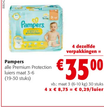 Aanbieding: Pampers alle Premium Protection luiers