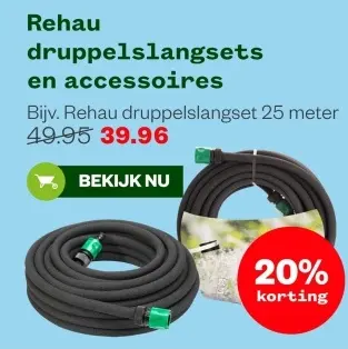 Aanbieding: Rehau druppelslangsets en accessoires