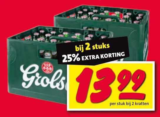 Aanbieding: Grolsch krat