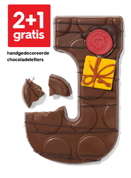 Aanbieding: handgedecoreerde chocoladeletters