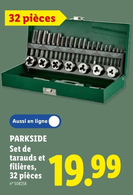 Offre: Set de tarauds et filières