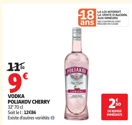 Promotie: Vodka Poliakov cherry