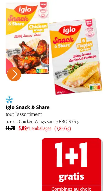 Offre: Iglo Snack & Share