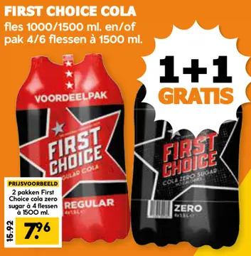 Aanbieding: First choice cola