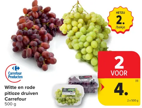 Promotie: Witte en rode pitloze druiven