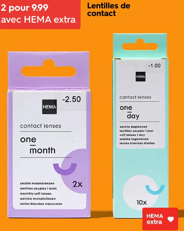Offre: Lentilles de contact