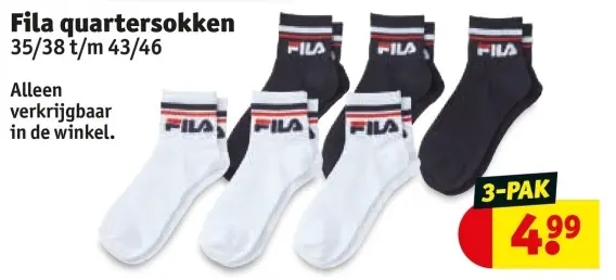 Aanbieding: Fila quartersokken