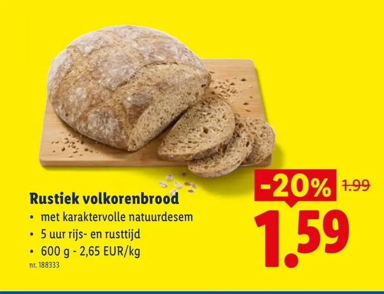 Promotie: Rustiek volkorenbrood