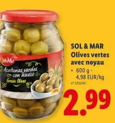 Offre: Olives vertes avec noyau
