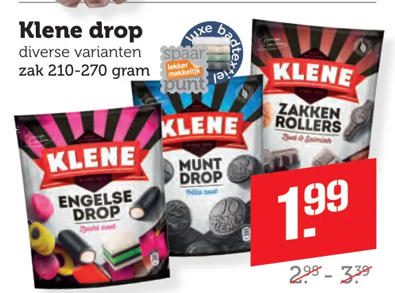 Aanbieding: Klene drop