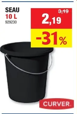 Offre: Curver Simply seau 10l noir