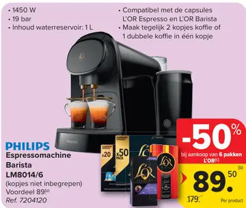 Aanbieding: PHILIPS Espressomachine Barista LM8014/6
