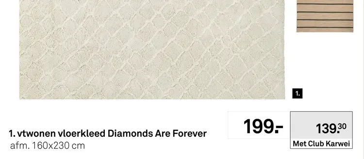 Aanbieding: vtwonen vloerkleed Diamonds Are Forever