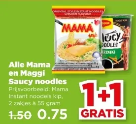 Mama en Maggi Saucy noodles