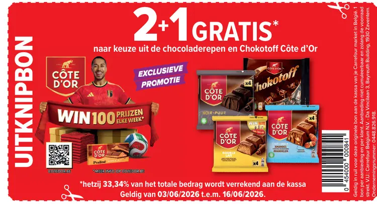 Promotie: Chocoladerepen en Chokotoff