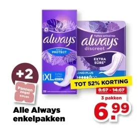 Aanbieding: Always enkelpakken