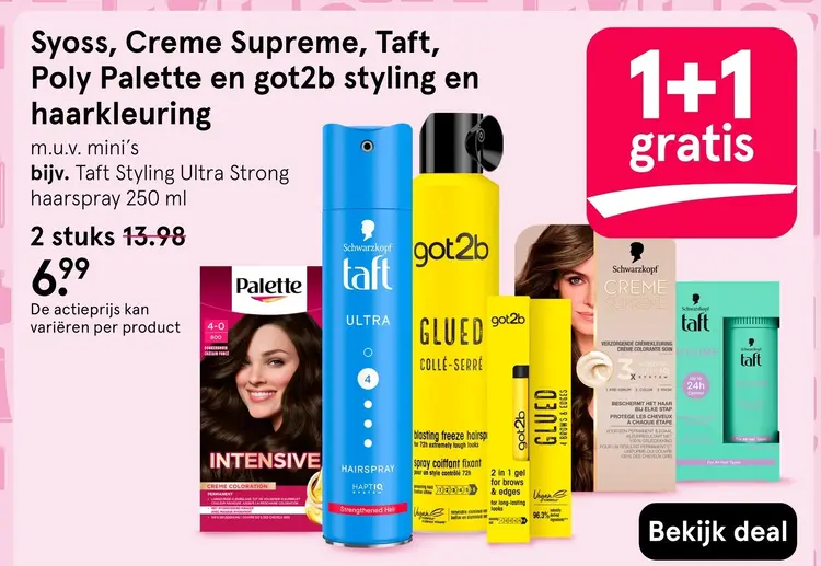 Aanbieding: Syoss, Creme Supreme, Taft, Poly Palette en meer