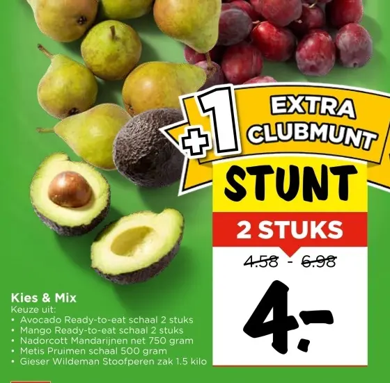 Aanbieding: Kies en mix fruit