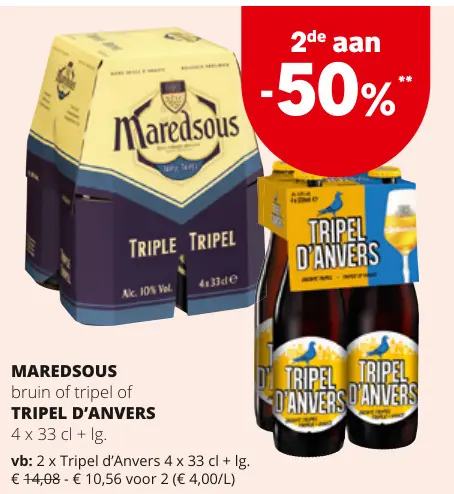 Promotie: Maredsous of Tripel d'Anvers