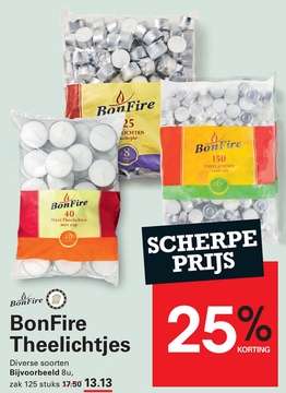 Aanbieding: BonFire Theelichtjes