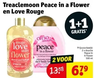 Promotie: Treaclemoon Peace in a Flower en Love Rouge
