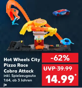 Aanbieding: Hot Wheels City Pizza Race Cobra Attack