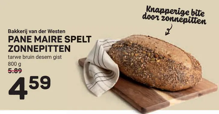 Aanbieding: Pane maire spelt zonnepitten